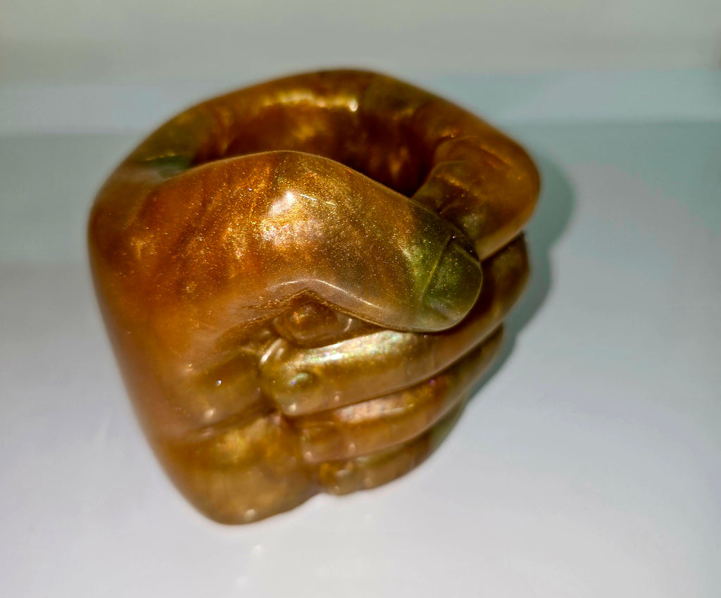 Hand-Shaped Resin Pen Holder – Handmade Desk Organizer