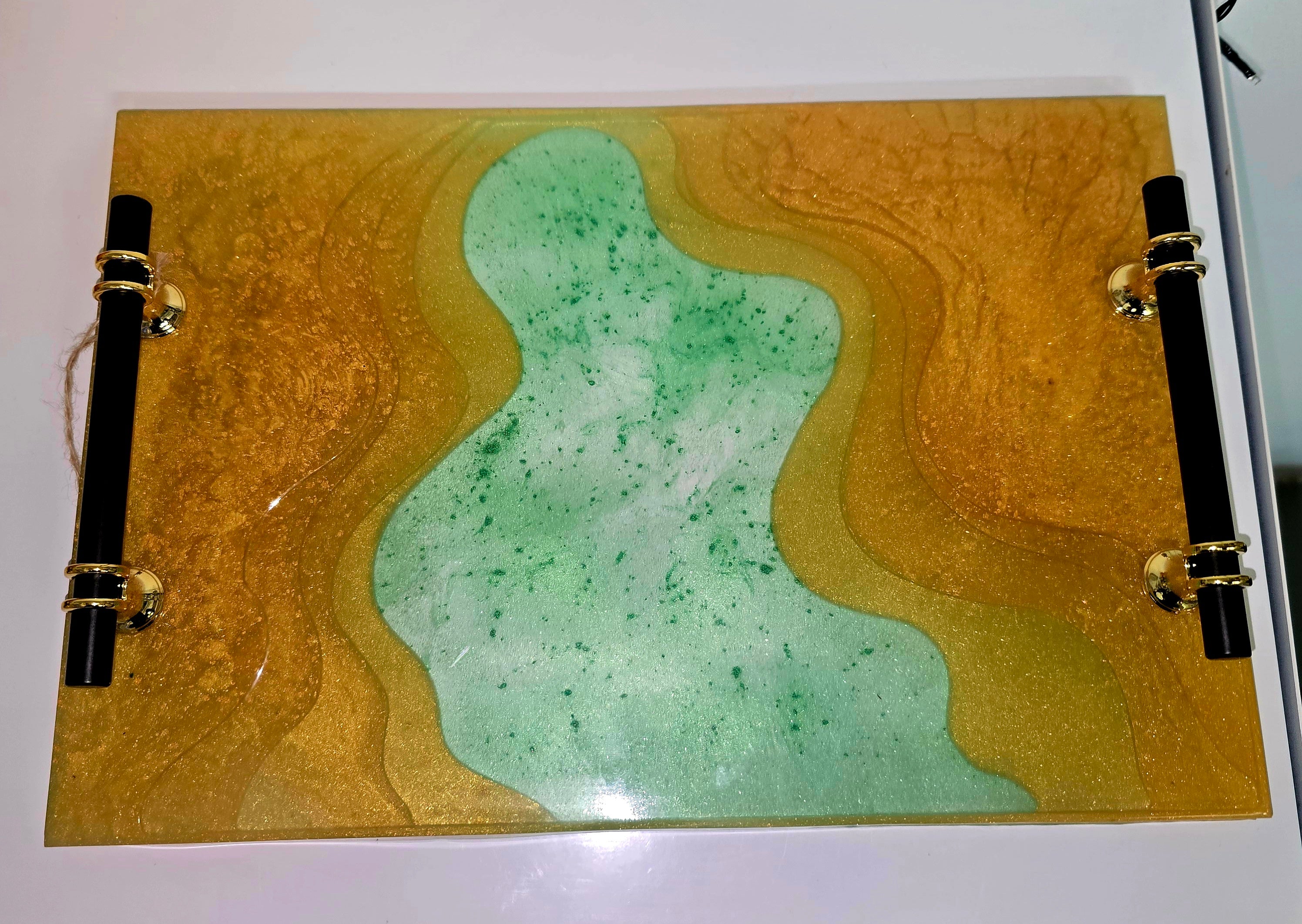 Handmade Resin Serving Tray