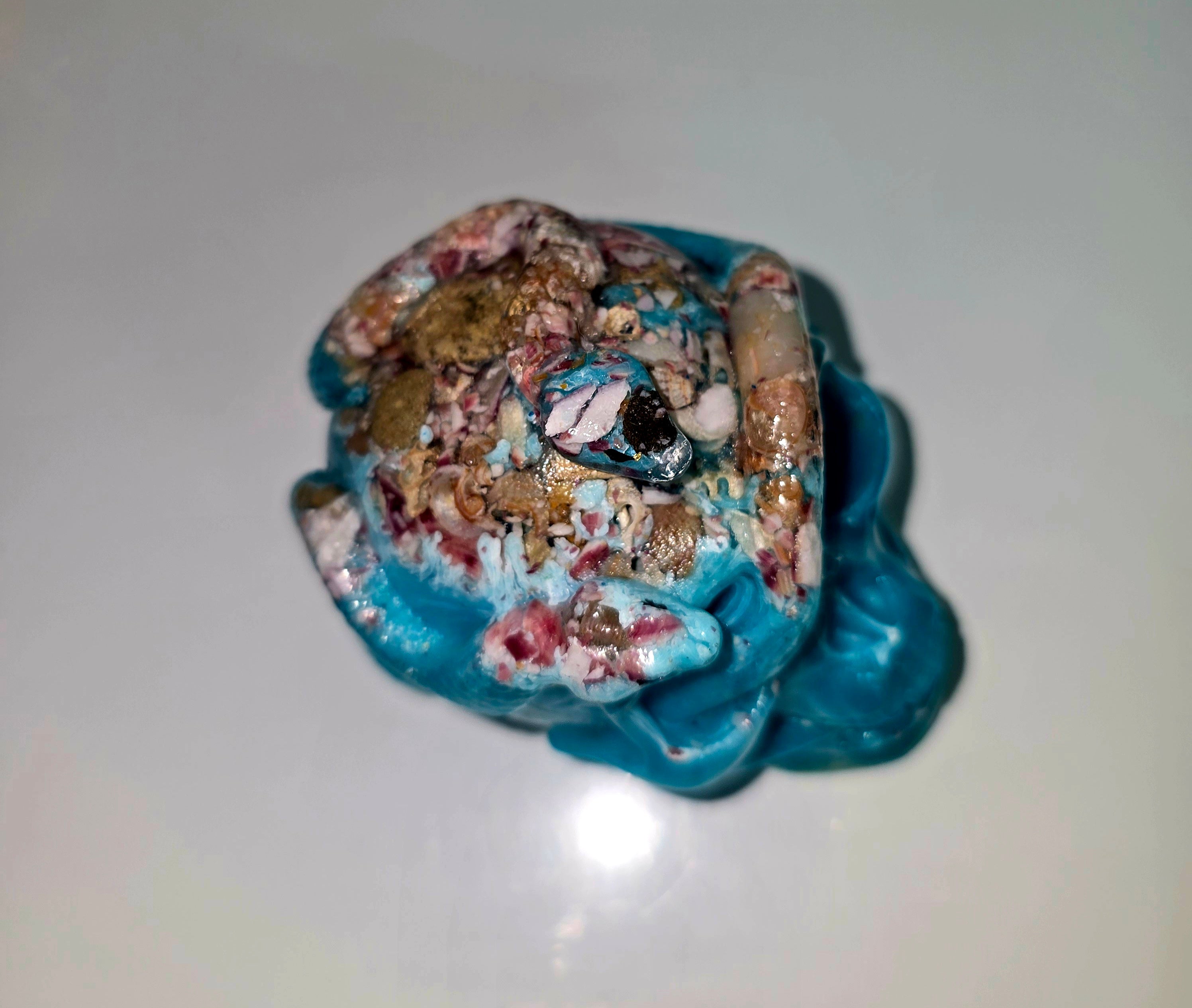 Handmade Resin Skull with Snake – Unique Gothic Home Decor