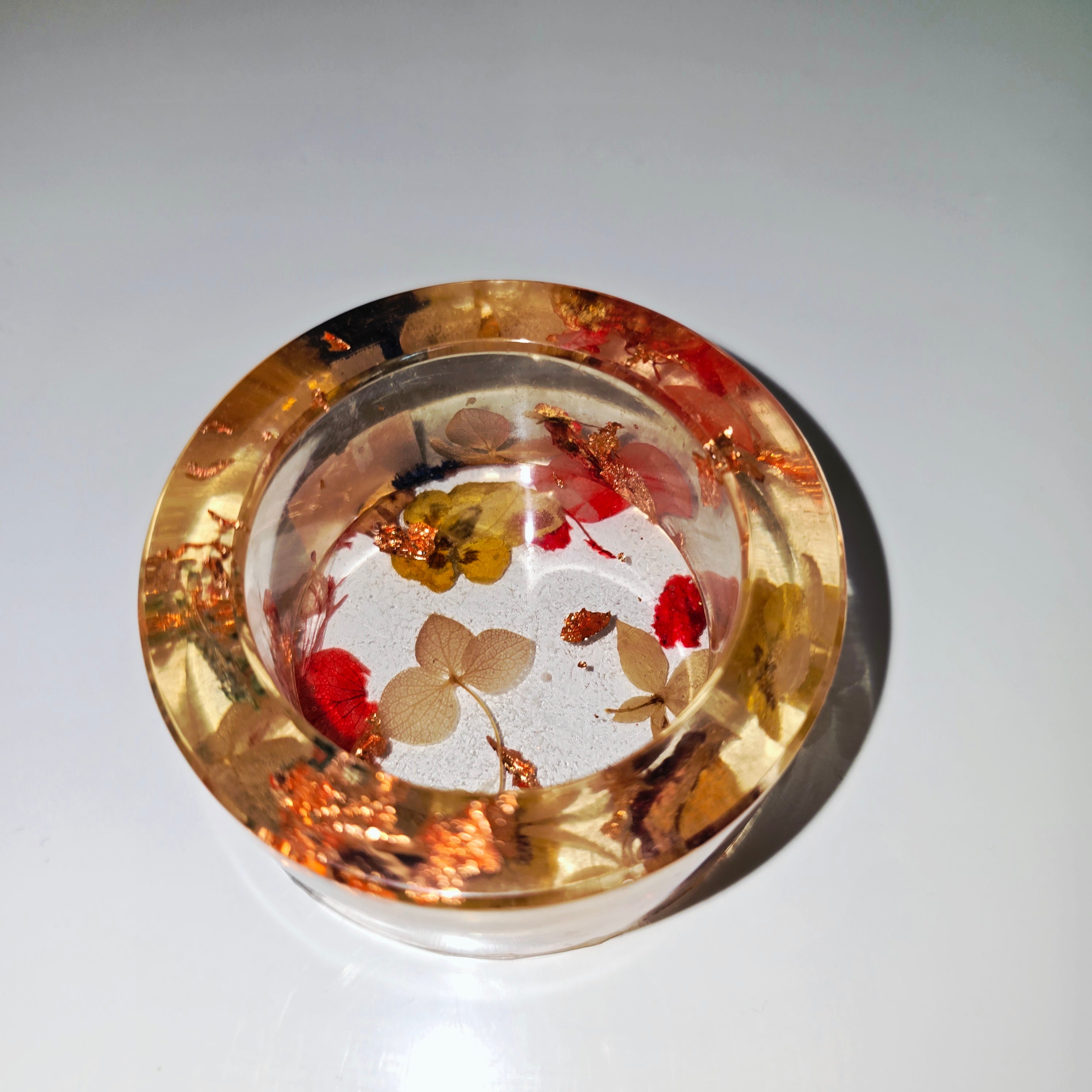 Handmade Resin Tealight Holder – Small Decorative Candle Base (6 cm)
