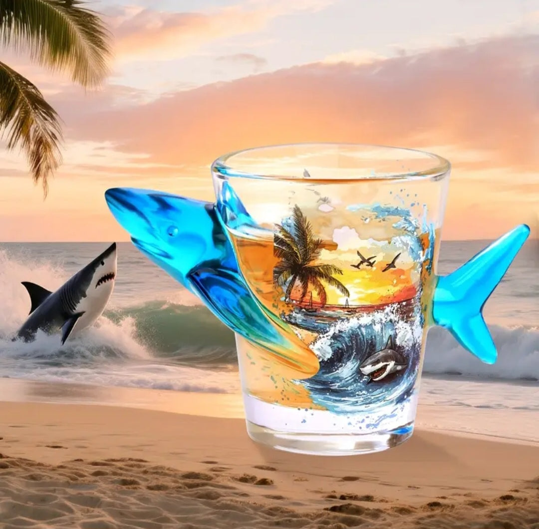 Ocean Series Shot Glass – Shark or Turtle Design