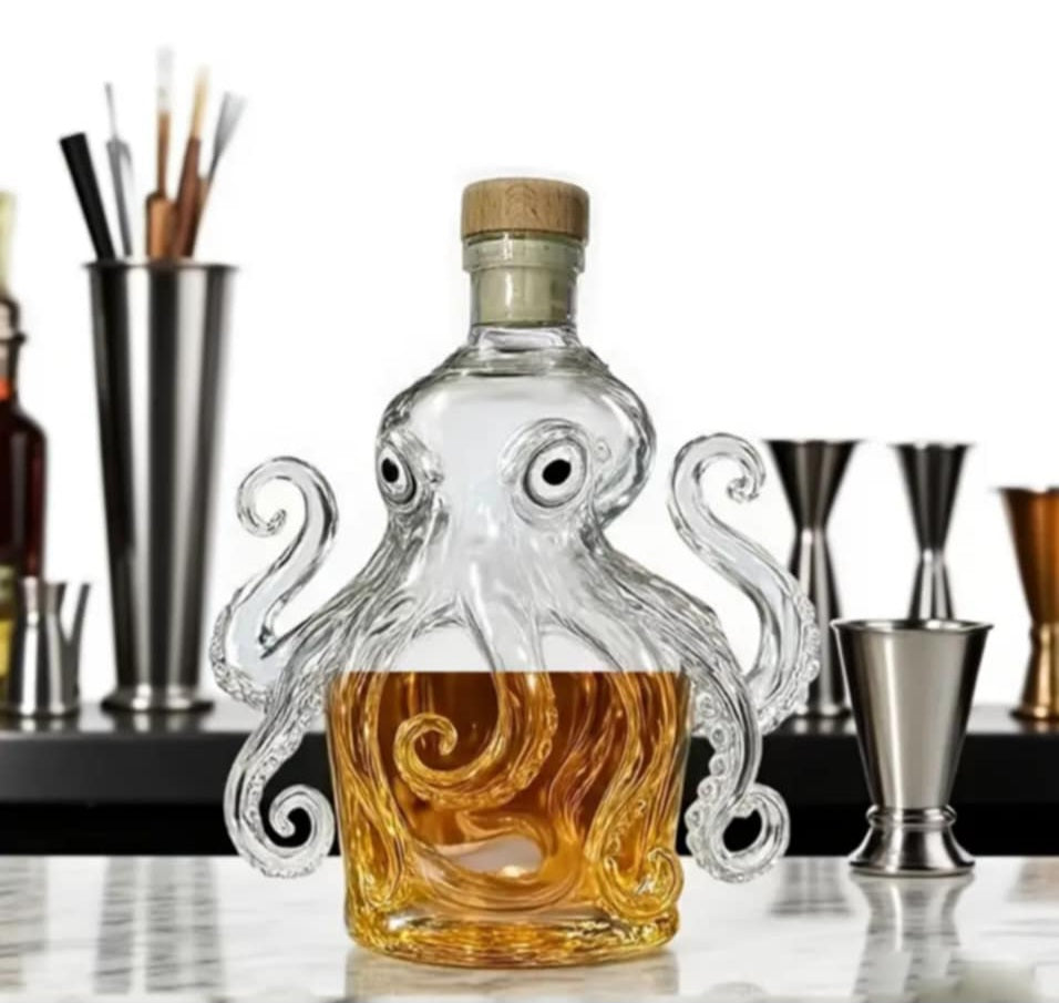 Decorative Glass Decanter Bottle-animal design