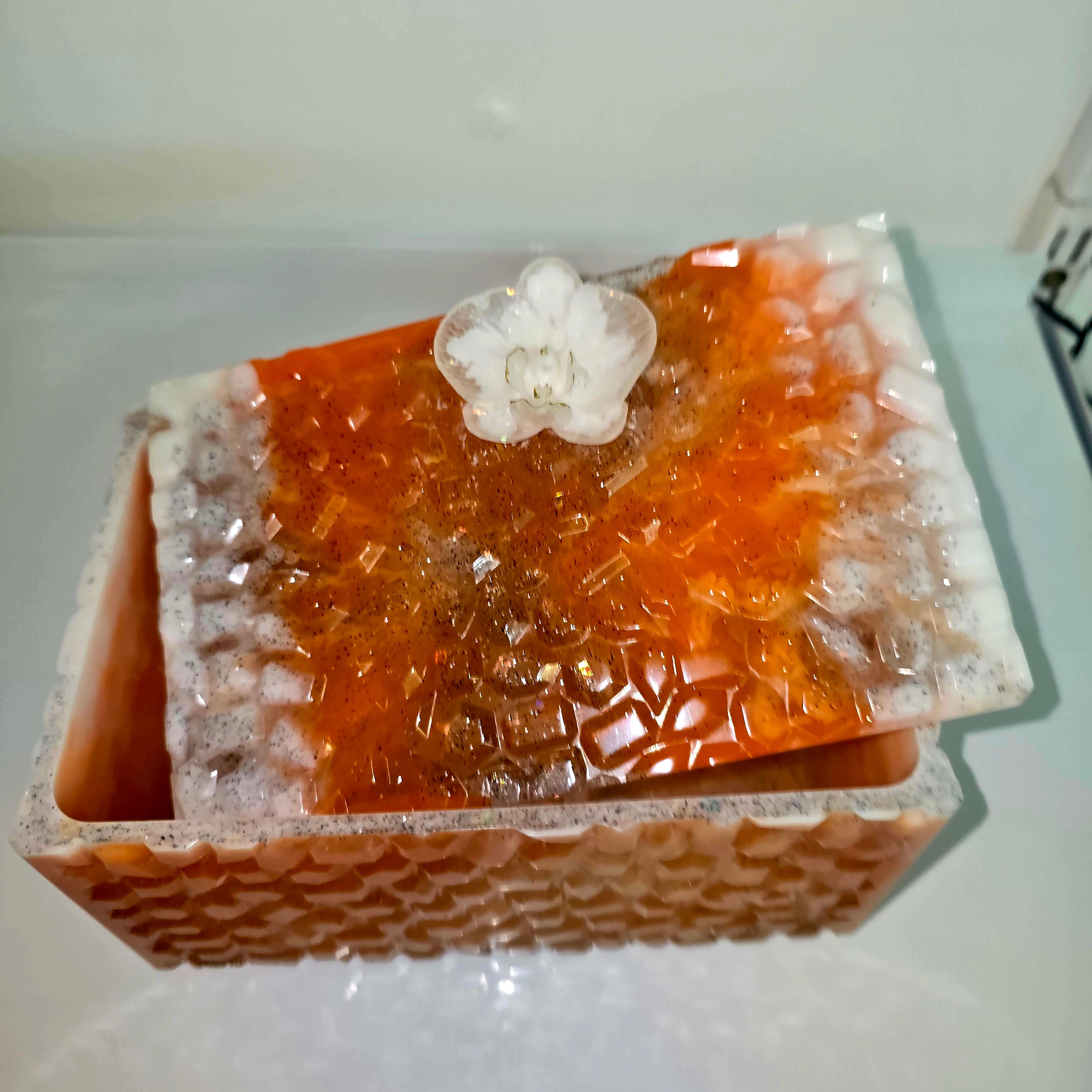 Handmade Resin Box – Tissue Box or Jewellery Storage | Unique Home Decor