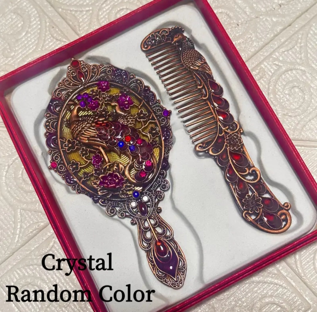 Hair Comb & Mirror Set