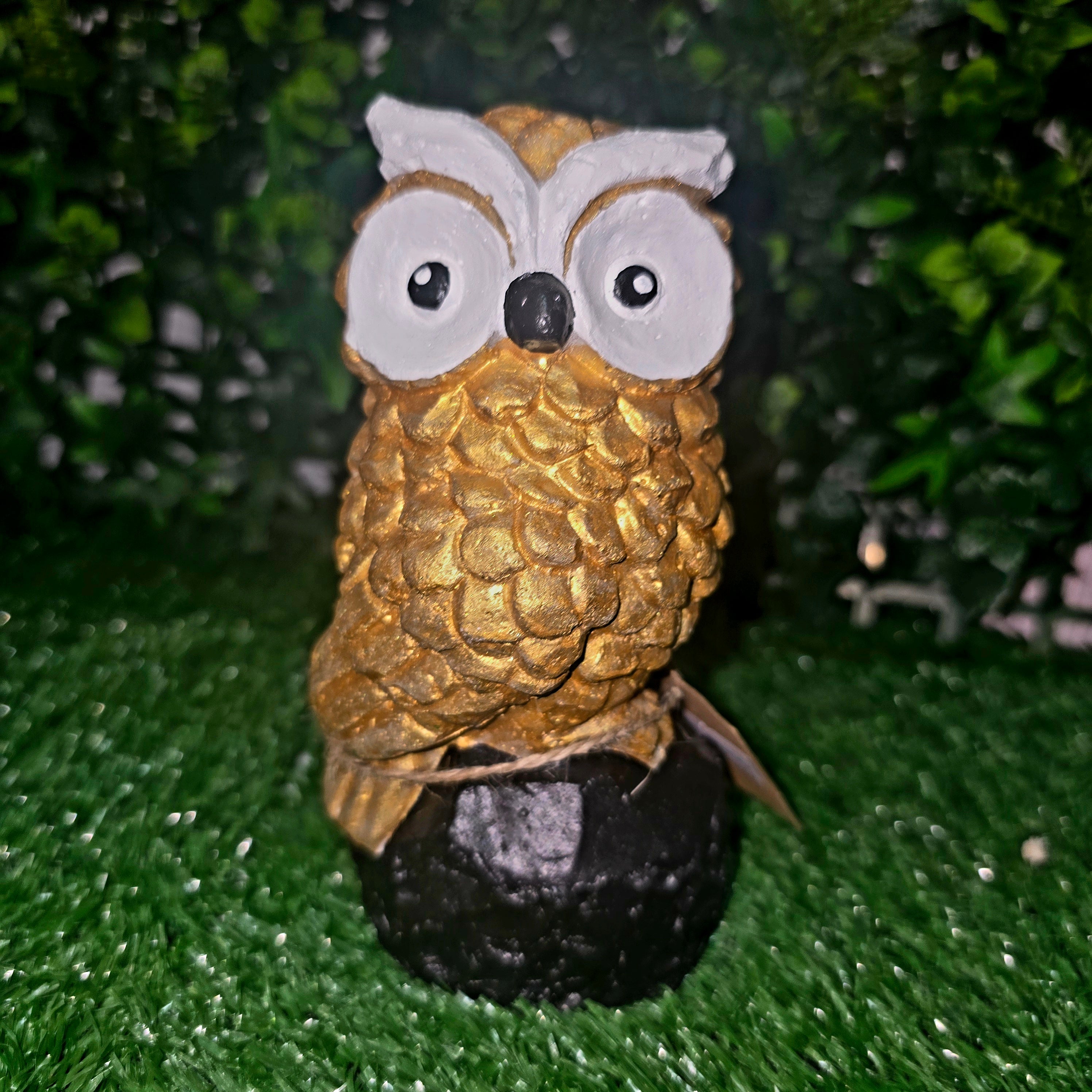Handmade Decorative Owl Figurine – Garden & Home Ornament